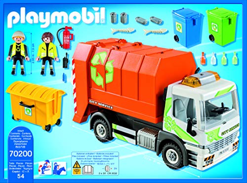 PLAYMOBIL City Life Camión de Reciclaje, A partir de 4 años (70200)