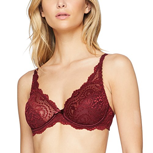 Playtex Flower Elegance con Aros Sujetador, Morado (Burdeos 08p), 110 (Tamaño del Fabricante:110B) para Mujer
