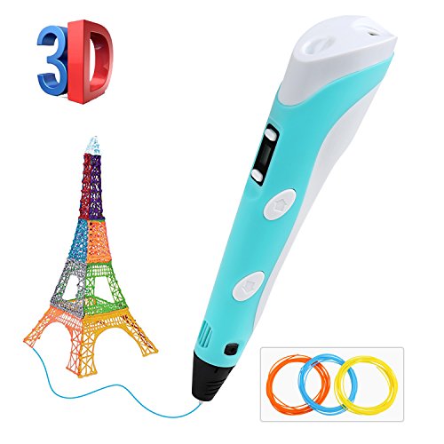 Plumas para impresión 3D, BelleStyle 3D Pluma Inteligente Pen Bolígrafo de Impresión Estereoscópica con Soporte de Seguridad para Crear y Modelar Figuras 3D