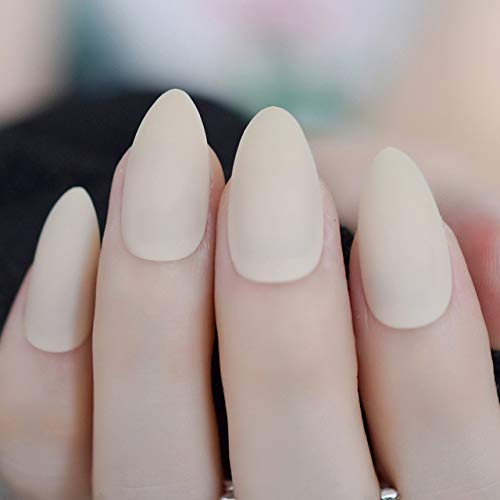 PLZJMM Uñas Postizas Kit De Uñas Artificiales De Punta Esmerilada Con Uñas Mate Extra Largas En Puntas De Uñas Stiletto Rojo Maravilloso