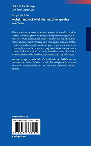 Pocket Handbook of GI Pharmacotherapeutics (Clinical Gastroenterology)