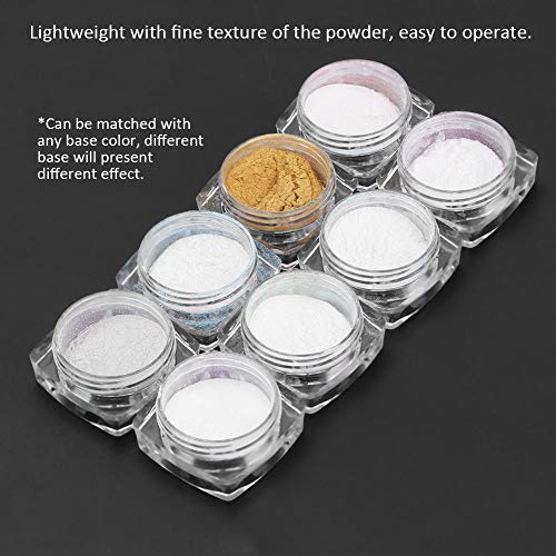 Polvo del pigmento del arte del uñas, Brillo de manicura del camaleón del polvo del efecto del espejo del pigmento de uñas