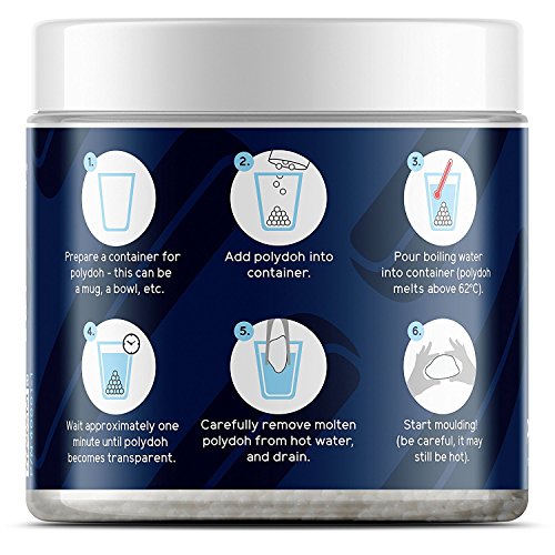 Polydoh - Plástico moldeable, bote de 500g (también conocido como polimorph, plastimake o instamorph)