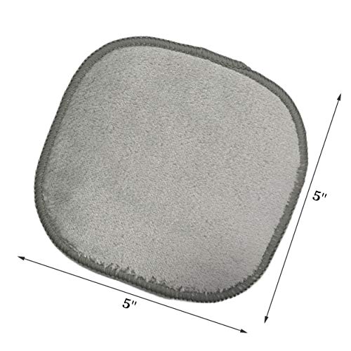 Polyte - Toalla facial desmaquillante de microfibra - Hipoalergénica y sin elementos químicos - Premium - Gris (13 x 13 cm)