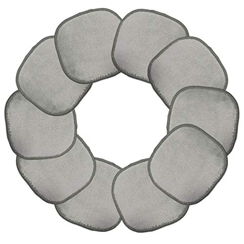 Polyte - Toalla facial desmaquillante de microfibra - Hipoalergénica y sin elementos químicos - Premium - Gris (13 x 13 cm)