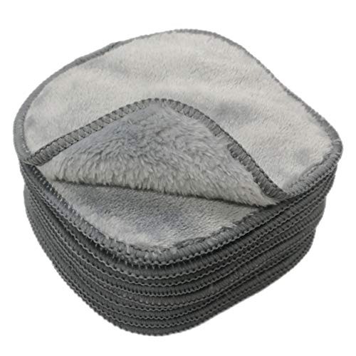Polyte - Toalla facial desmaquillante de microfibra - Hipoalergénica y sin elementos químicos - Premium - Gris (13 x 13 cm)