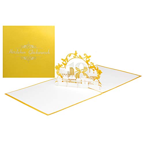 'Pop tarjeta de Up"18 – Puede tarjeta de cumpleaños en oro – Tarjeta de felicitación para 18º cumpleaños como regalo cupones, regalo del paquete & Dinero regalo