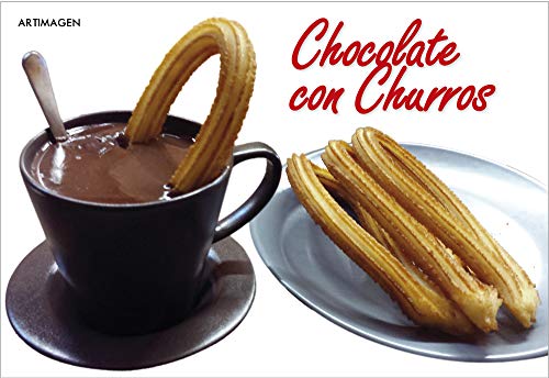 Postal Chocolate con Churros 16x11 cm.