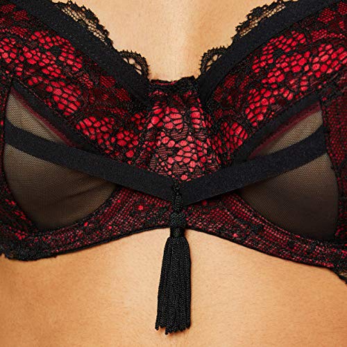 Pour Moi? Imagine Underwired Bra Sujetador con Aros, Rojo (Negro/Rojo/Negro/Rojo), 105E (Talla del Fabricante: 40E) para Mujer