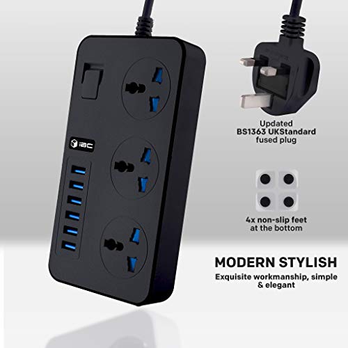 Power Strips 3 Way Outlets 6 (3,1 A) puertos USB
