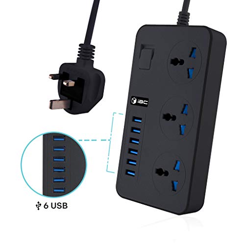 Power Strips 3 Way Outlets 6 (3,1 A) puertos USB