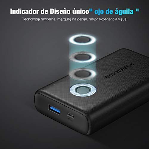 POWERADD Batería Externa 10000mAh Power Bank 18W Cargador Portatil Ultra Compacto Batería Portátil Carga Rapida QC 3.0 para Xiaomi, Samsung, Huawei, iPhone, Airpods, Tablets y Más Dispositivos