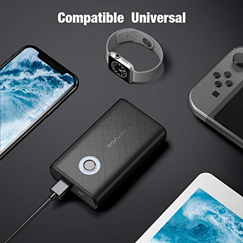POWERADD Batería Externa 10000mAh Power Bank 18W Cargador Portatil Ultra Compacto Batería Portátil Carga Rapida QC 3.0 para Xiaomi, Samsung, Huawei, iPhone, Airpods, Tablets y Más Dispositivos