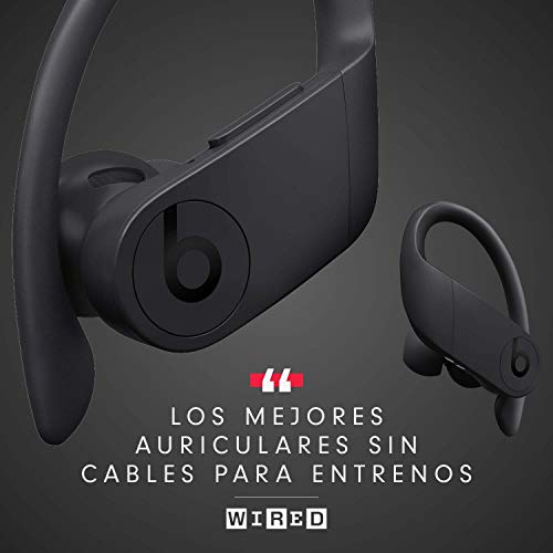 Powerbeats Pro - Auriculares intraurales inalámbricos - Chip Apple H1, Bluetooth de Clase 1, 9 horas de sonido ininterrumpido, resistentes al sudor - Negro