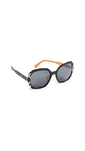 Prada 0PR 16US Gafas de sol, Top Black Yellow/Grey Havana, 54 para Mujer