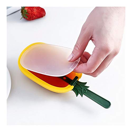 Primavera Cavidades de silicona Congelador la barra de helado molde del caramelo Hacer fabricante de jugo de paleta de herramientas Moldes niños estallido del polo de la bandeja del cubo de hielo Crem