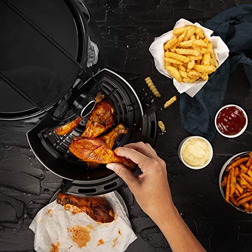 Princess 182025 Digital aerofryer XXL – freidora de Aire Caliente fácil de Limpiar – Capacidad: 4.5 litros, 1500 W, Negro