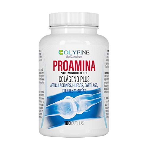 Proamina Colágeno Plus con Acido Hialurónico, Vitamina C y Condroitina+Glucosamina, 100 cápsulas de 630mg