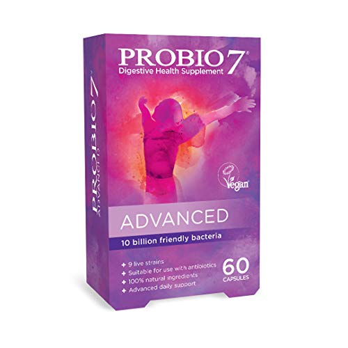 Probio7 Advanced | 9 Cepas Vivas De Bacterias Beneficiosas | Cada Cápsula Proporciona 10 Billones De Bacterias Beneficiosas & 2 Tipos de Fibra Prebiótica | Suplemento De Salud Digestiva