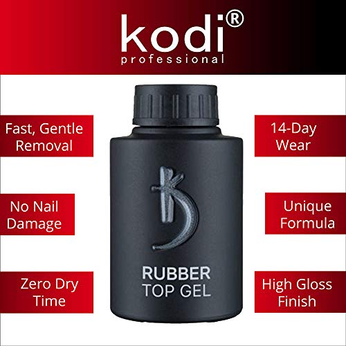 Professional Rubber Top & Base Gel Set By Kodi | 35ml | Soak Off, Polish Fingernails Coat Kit | For Long Lasting Nails Layer | Easy To Use, Non-Toxic & Scentless | Cure Under LED Or UV Lamp
