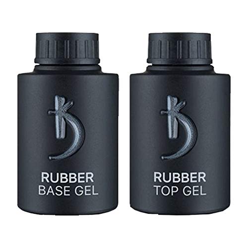 Professional Rubber Top & Base Gel Set By Kodi | 35ml | Soak Off, Polish Fingernails Coat Kit | For Long Lasting Nails Layer | Easy To Use, Non-Toxic & Scentless | Cure Under LED Or UV Lamp