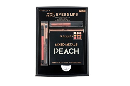 Profusion Cosmetics Mixed Metals Eyes & Lips Set - Peach