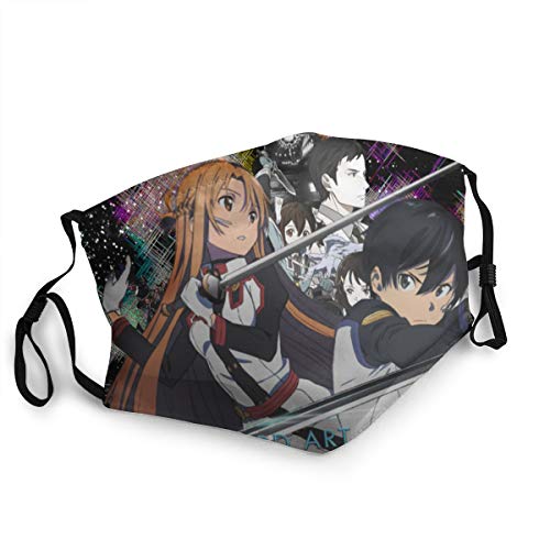Protector bucal unisex Sword Art Online Cp Hecho de tela lavable adecuado para pasamontañas de deportes al aire libre cubierta de protección contra el polvo y la contaminación
