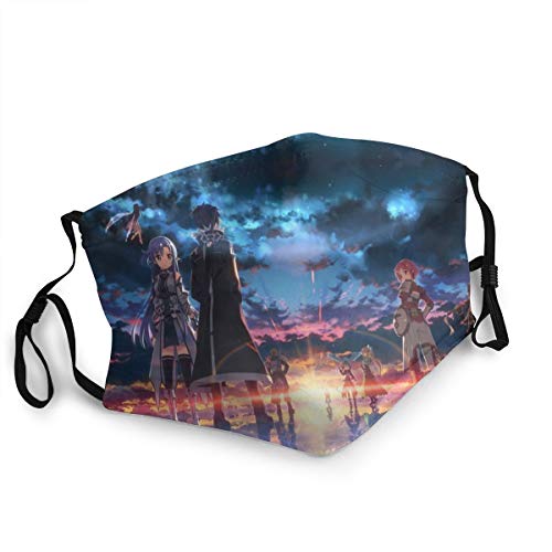 Protector bucal unisex Sword Art Online Hecho de tela lavable adecuado para pasamontañas de deportes al aire libre cubierta de protección contra el polvo y la contaminación