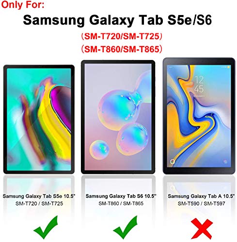 Protector de Pantalla para Samsung Galaxy Tab S5e T720/T725 (10,5, Cristal Templado Transparente, Protector de Pantalla para Samsung Galaxy Tab S5e 10,5 T720/T725 2019, 1 Unidad