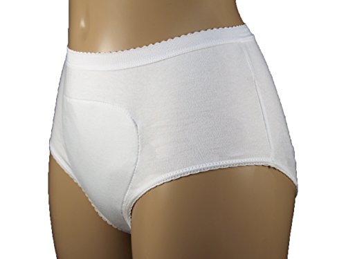 P&S Healthcare - Calzoncillos completos para mujer (3 unidades), color blanco - Código: 2001W-3PK (XXL)
