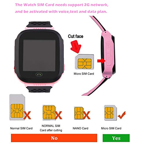 PTHTECHUS Smartwatch para Niños - Reloj de niños Cámara con Pantalla táctil Llamada con 2 Voces Chat de Voz SOS Reloj Despertador Linterna Juego Reloj de Pulsera para niños al Aire Libre