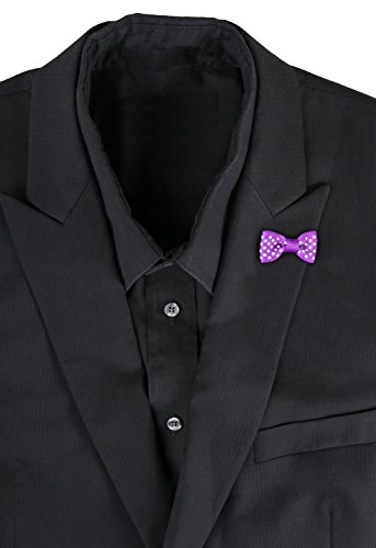 Puentes & Co. Solapa de flor para caballero hecha a mano, pin de flor para ojal para traje o corbata de moño., lila, talla única
