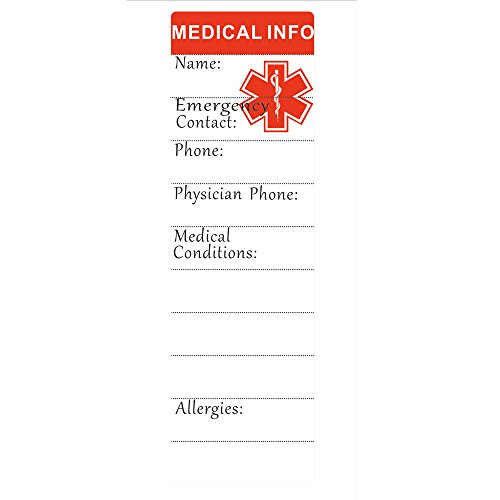 Pulsera de alerta médica para hombres, para mujer, ID, brazalete, elástico, acero inoxidable, personalizado (Ponga los detalles en la sección Levantar, tarjeta médica personalizada + tiras gratis)