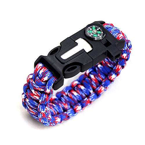 Pulsera De Camping Brújula Phillips Destornillador Silbato Primeros Auxilios Portátil para Sobrevivir Sos Rescate De Emergencia Pulsera Deportiva Al Aire Libre