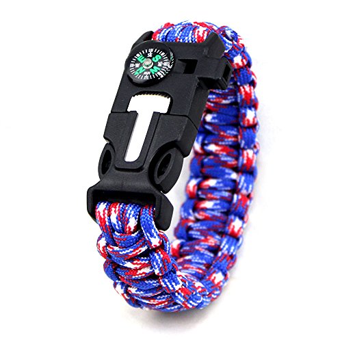 Pulsera De Camping Brújula Phillips Destornillador Silbato Primeros Auxilios Portátil para Sobrevivir Sos Rescate De Emergencia Pulsera Deportiva Al Aire Libre