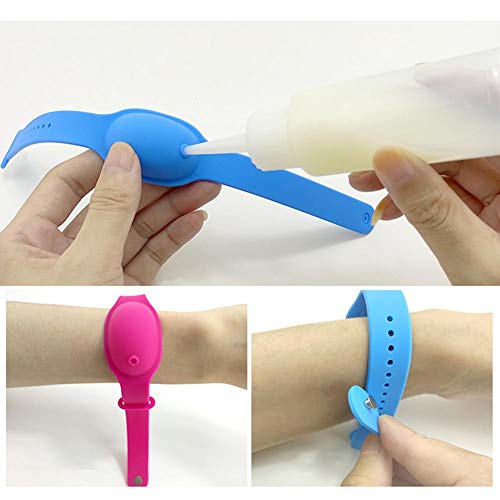 Pulsera Dispensadora De Desinfectante De Manos Portátil, Desinfectantes De Jabón De Silicona Ajustables Con Estilo, Pulsera Dispensadora De Líquidos A Prueba De Agua, Recarga De Gel De Lavado Manos