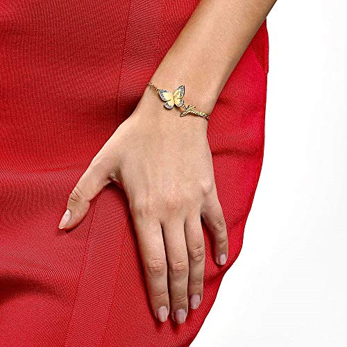 Pulsera Guess Love Butterfly acero inoxidable quirúrgico logo chapada oro UBB78050-S [AC1120]