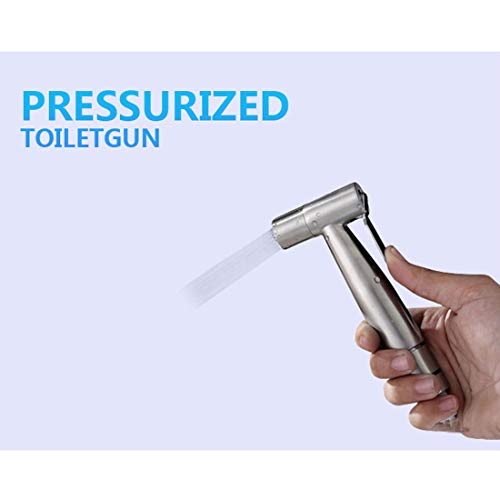 Pulverizador de bidé para inodoro, acero inoxidable, rociador de mano, higiene personal e higiene del inodoro para inodoro perfecto para la parte inferior de repuesto