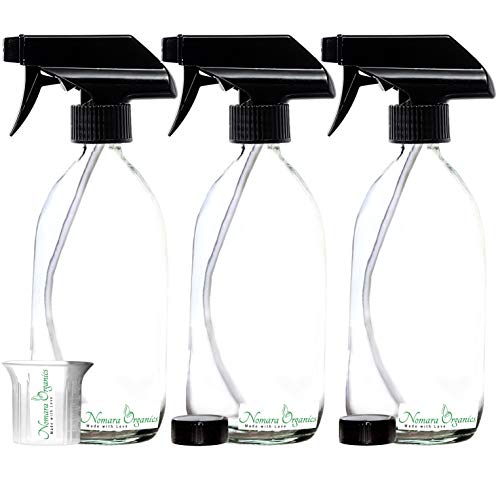 Pulverizadore Pulverizadore Nomara Organics® Pulverizadores Botellas de vidrio transparente 3 x 500 ml. Negro/ Recargable/Riego /Limpieza ...