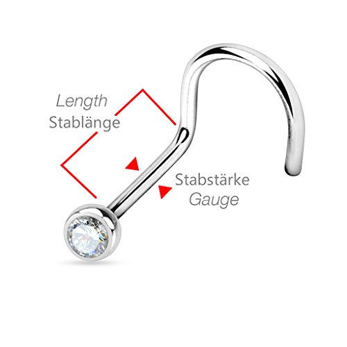 PunkJewelry Piercing Lipspiercing Stud Espiral Estrella Oro (14k) - Lila, Morado