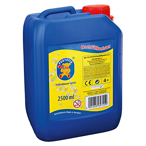 Pustefix- Burbujas de jabón Botella de Recambio de 2.5l, Color Azul (869745)