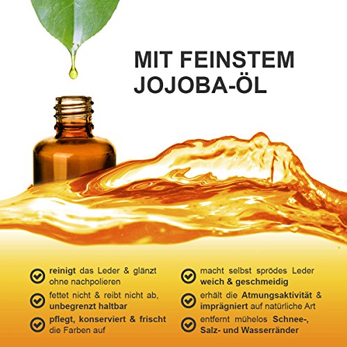 Putzen wie die Profis Bálsamo de Cuidado para Cuero con Aceite de jojoba, Limpieza Natural - para Todos Las Tipos de Piel, sin testar en Animales
