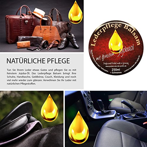 Putzen wie die Profis Bálsamo de Cuidado para Cuero con Aceite de jojoba, Limpieza Natural - para Todos Las Tipos de Piel, sin testar en Animales