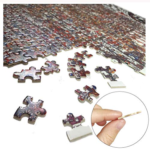 Puzzles de Madera 1000 Piezas Rompecabezas Clásico, Ilustración De Unicornio De Niña Alicia, Trick Toy Gift para Niños y Adultos Challenge