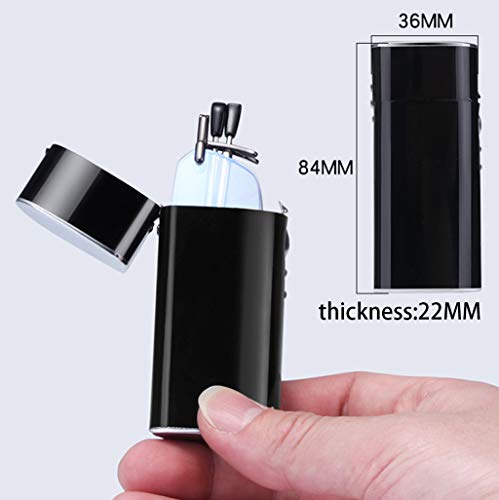 QDM Gafas de Lectura Plegables Gafas de Bloqueo de Luz Azul Elegante Diseño Plegable Sin Montura con Estuche de Espejo Portátil Gafas Anti Fatiga Ocular