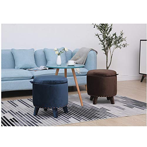 Qgg Baúl Plegable, Baúl Plegable Taburete De Almacenamiento,Baúles De Almacenaje Banco Plegable con Espacio De Alcenamiento Lino Storage Otomanas (Color : Green)