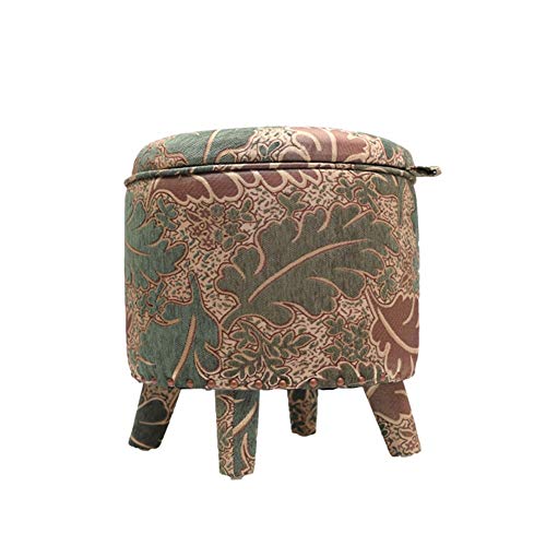 Qgg Baúl Plegable, Baúl Plegable Taburete De Almacenamiento,Baúles De Almacenaje Banco Plegable con Espacio De Alcenamiento Lino Storage Otomanas (Color : Green)