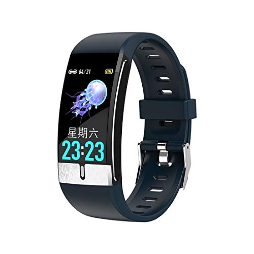 QIJIAN E66 1.08inch Pantalla TFT Color Ajustes del Reloj IP68 a Prueba de Agua, Soporte Monitoreo de Temperatura/función ECG/Control de Las pulsaciones/Control de Presión Arterial/oxíge