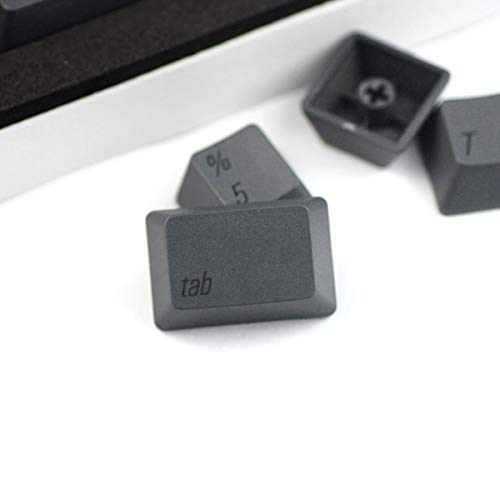 Qisan Keycaps 108 Keys PBT Keycaps Set PBT Tapas de Teclas con Refuerzo de Tinte para teclados mecánicos-Darkgray
