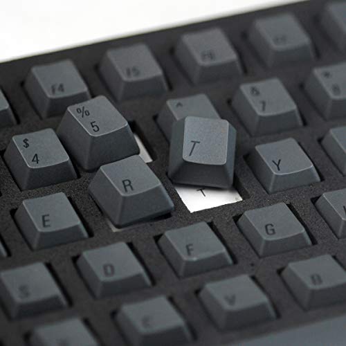 Qisan Keycaps 108 Keys PBT Keycaps Set PBT Tapas de Teclas con Refuerzo de Tinte para teclados mecánicos-Darkgray